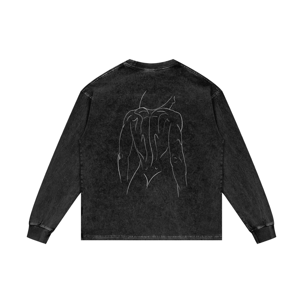Devine Woman | Acid Wash Oversize Long Sleeve T-Shirt