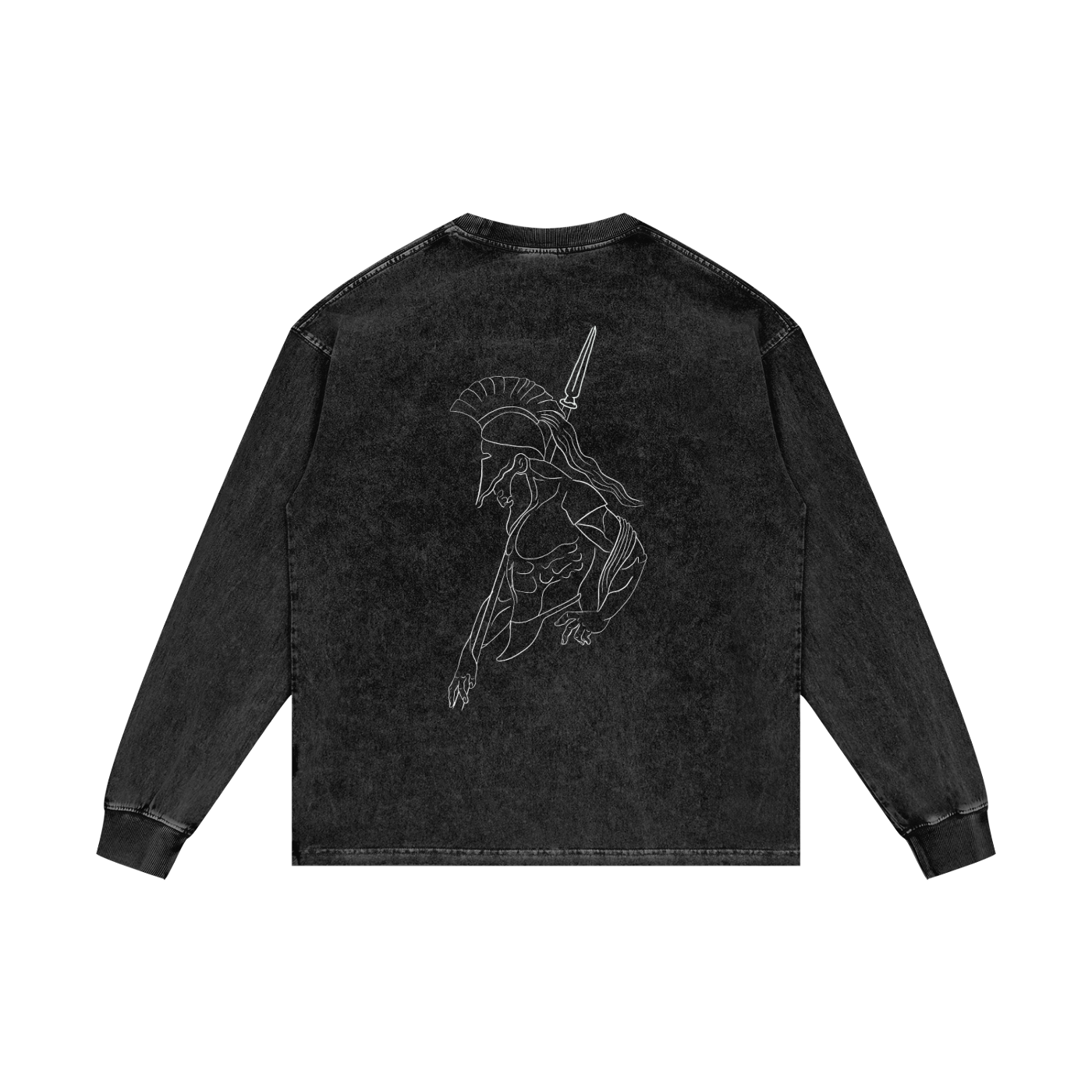 Spartan | Acid Wash Oversize Long Sleeve T-Shirt